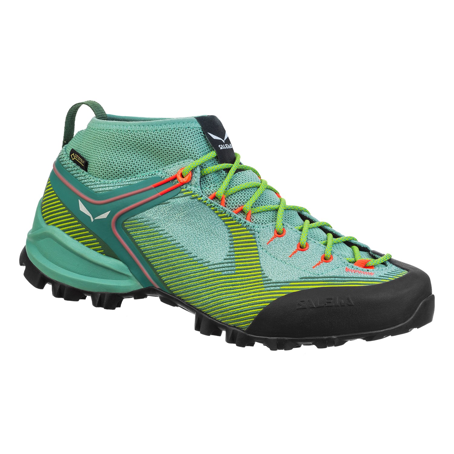 Zapatillas De Montaña Mujer Chile - Salewa Alpenviolet GORE-TEX® - Verde/Coral - BXEZ-40915